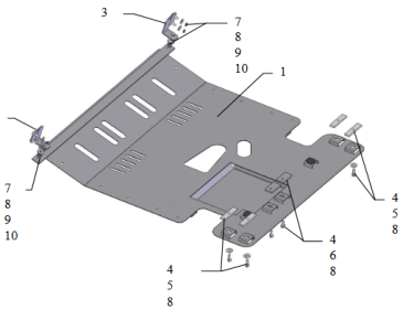 Fiat Ducato 2006-2014 plieninė variklio apsauga