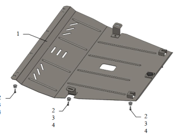 Jeep Cherokee 2013-2019 metalinė variklio apsauga