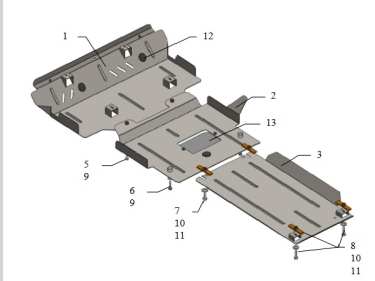Toyota Land Cruiser 150 2009-2020 plieninė variklio apsauga