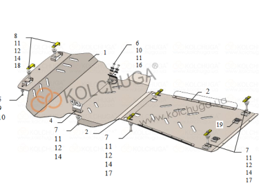 Toyota Sequoia 2007-2021 plieninė variklio apsauga
